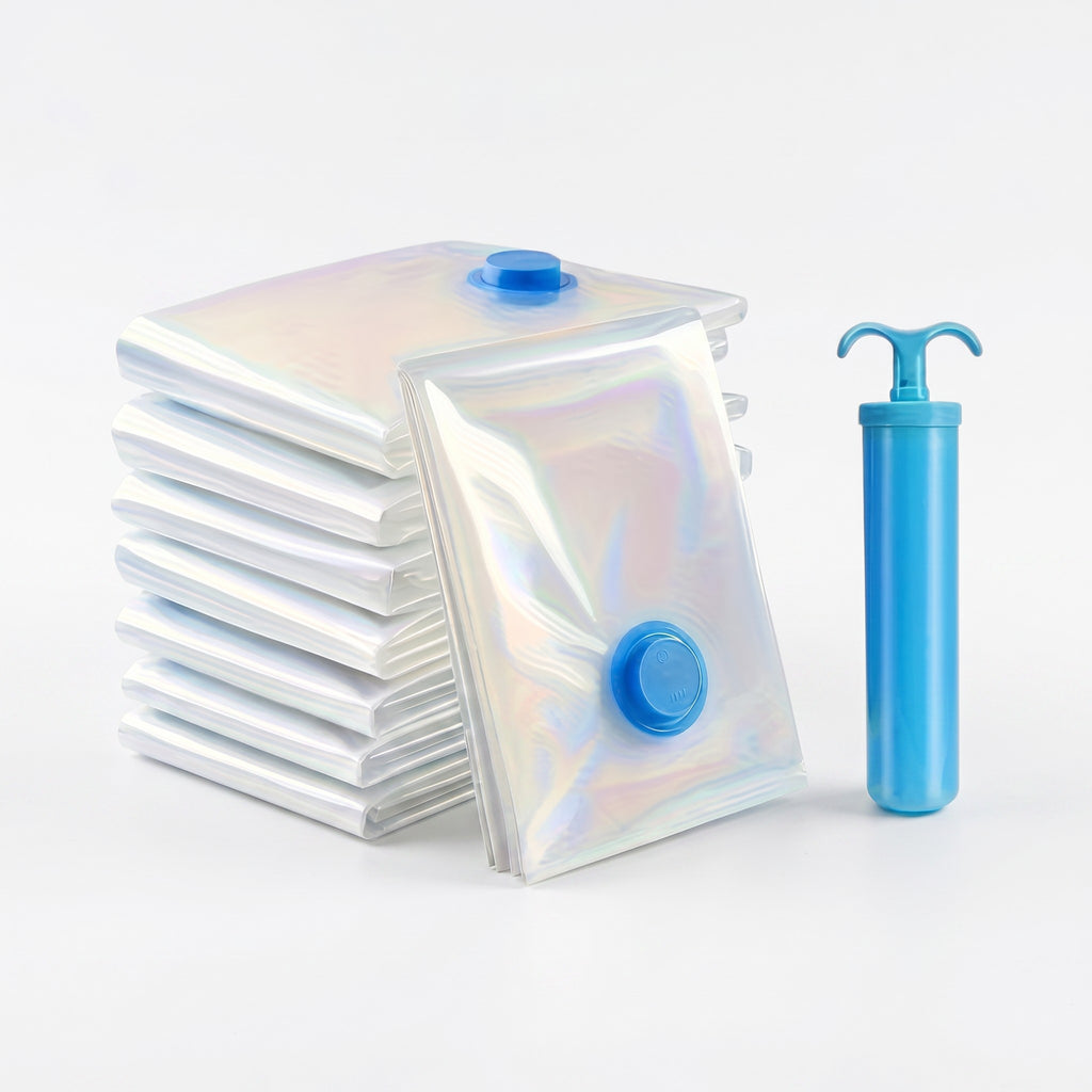Bolsas de Vacío para Ropa 40x60 cm | Set de 5 Bolsas Reutilizables para Ahorrar Espacio y Organizar el Hogar
