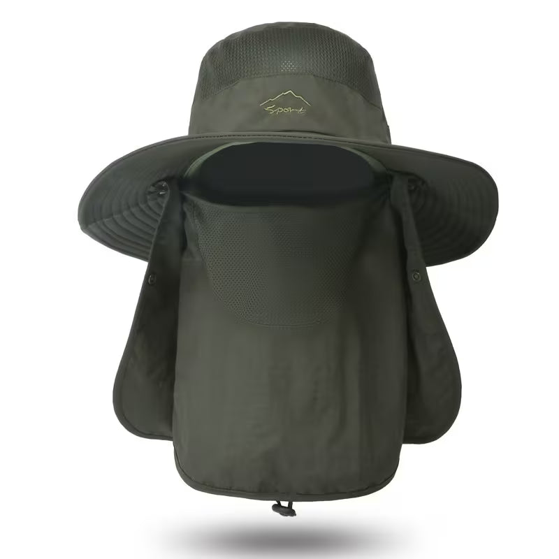 Sombrero de Sol Tipo Pescador de Ala Ancha | Gorra Unisex con Protección Solar para Senderismo, Pesca y Camping