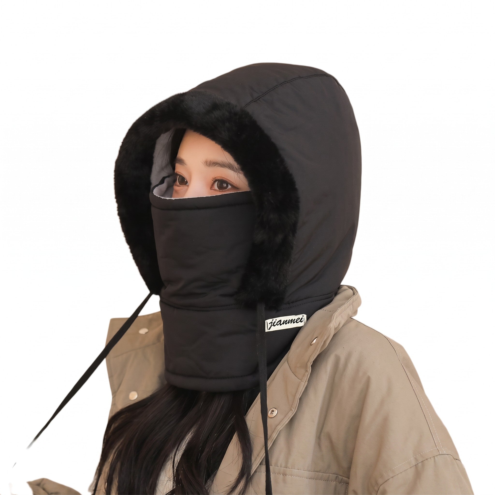 Gorro Térmico con Capucha y Máscara Facial 2 en 1 | Forro Polar Grueso para Frío, Senderismo y Actividades Outdoor