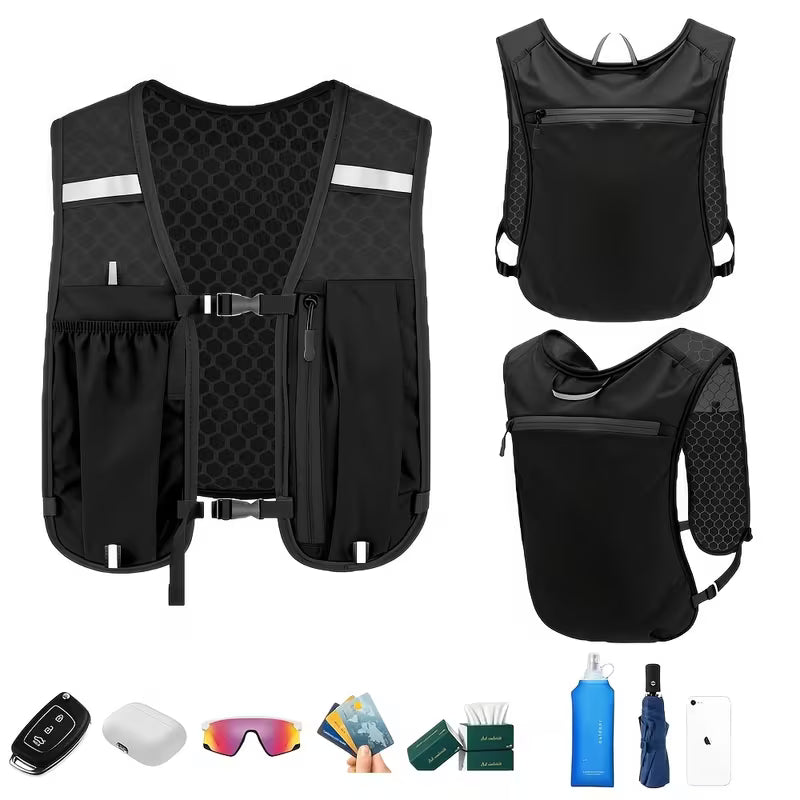 18 Mochila Chaleco Deportiva Transpirable y Ligera | Ideal para Running, Maratón y Ciclismo