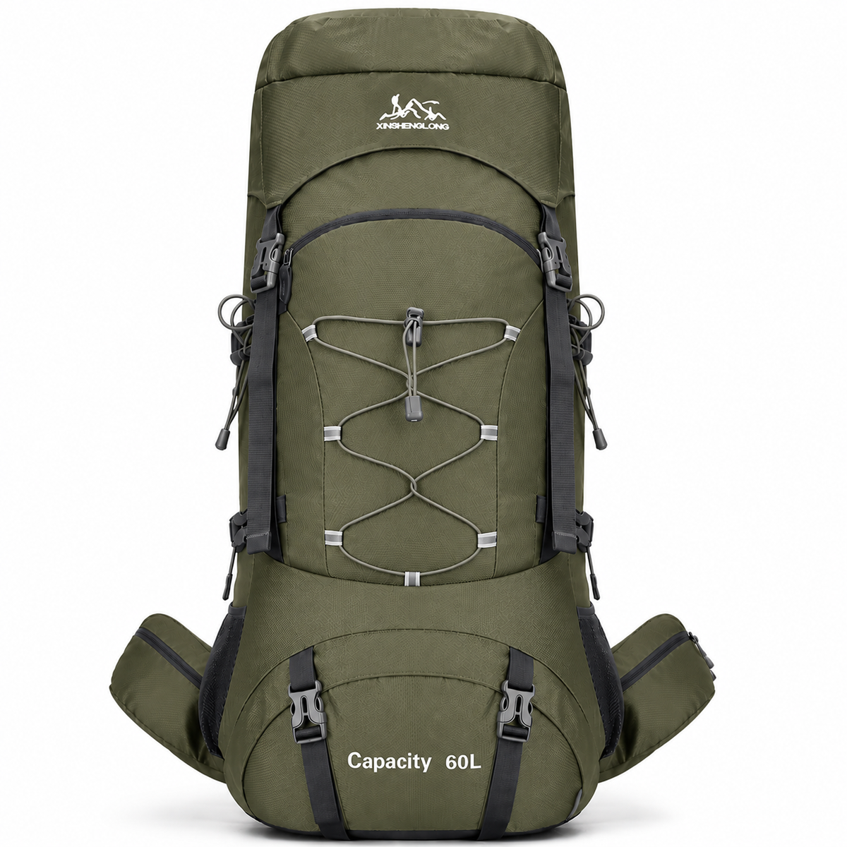 02-04-05 Mochila de Senderismo 60L de Gran Capacidad para Trekking y Camping