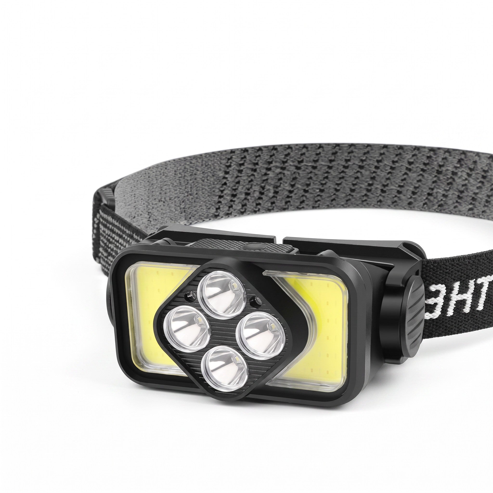 05 Linterna Frontal LED Recargable USB-C con Sensor de Movimiento | Doble Luz COB y Luz Roja para Senderismo, Running y Camping
