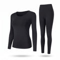 Conjunto Térmico para Mujer 2 Piezas | Capa Base de Invierno con Blusa de Manga Larga y Leggings Ajustados