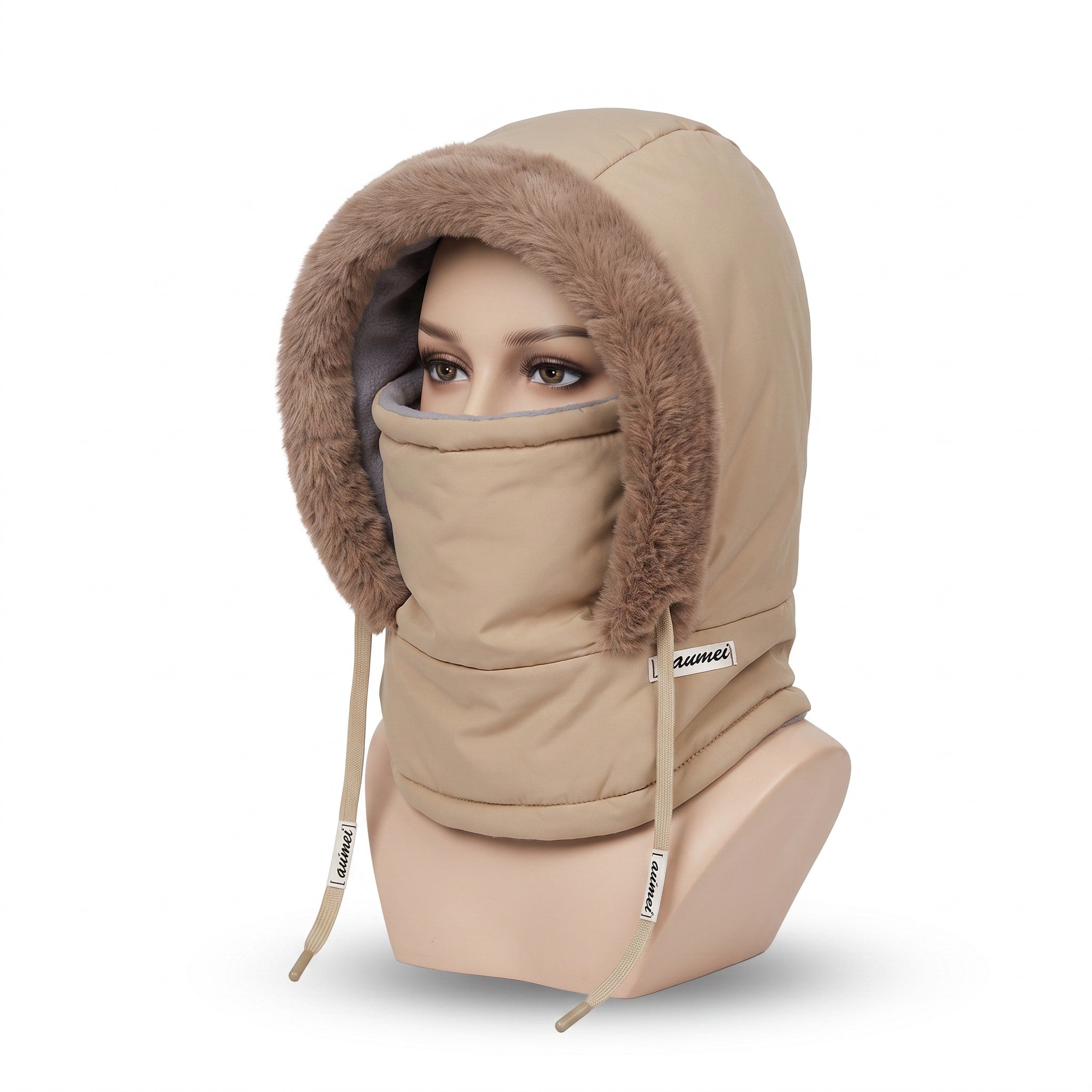 Gorro Térmico con Capucha y Máscara Facial 2 en 1 | Forro Polar Grueso para Frío, Senderismo y Actividades Outdoor